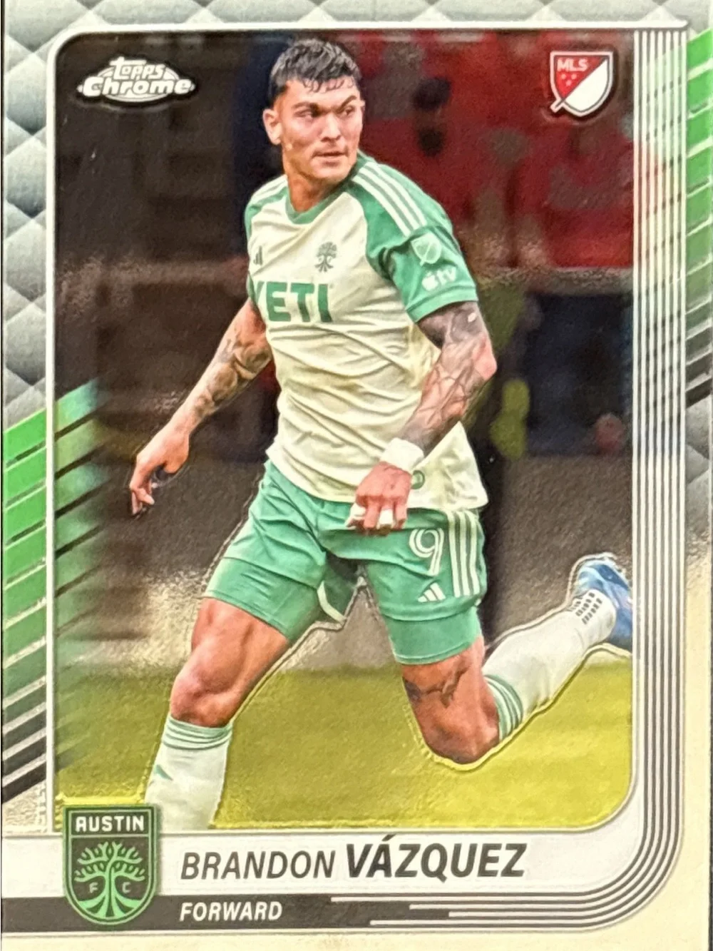 Topps Chrome Brandon Vázquez Soccer Card